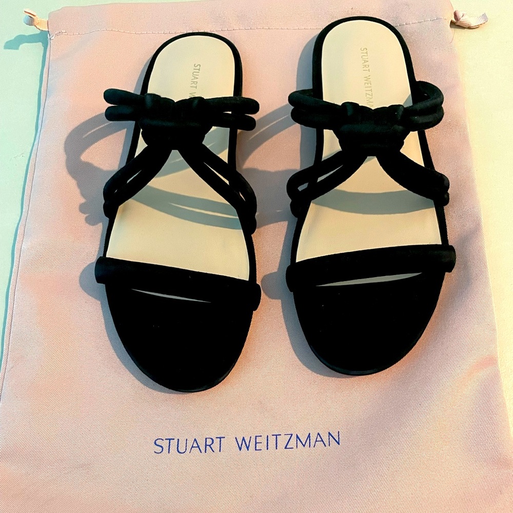 Stuart Weitzman Black Sandals EUC!!